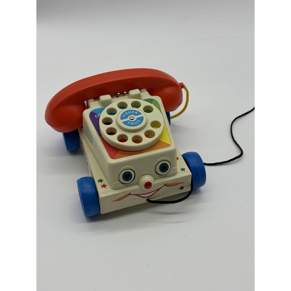 Fisher Price  2009 Mattel Chatter Phone Telephone Pull String Toy Classic Rotary